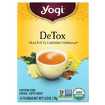 Yogi Tea, Detox, Caffeine Free, 16 Tea Bags, 1.02 oz (29 g) cleansing