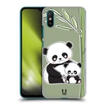Head Case Designs Panda Animal With Offspring Hard Back Case and Matching Wallpaper Compatible With Xiaomi Redmi 9A / Redmi 9AT