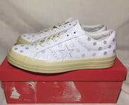 Converse Chuck Taylor Cons One Star '74 Polka Dots Leather Trainers Men’s 8uk