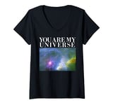 Womens Trendy You Are My Universe V-Neck T-Shirt