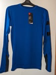 Mens Under Armour Compression Size Medium New Tags Long Sleeved Blue Heat Gear
