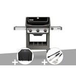 Weber - Barbecue gaz Spirit ii E-310 + plancha + Housse + Kit ustensiles 3 pièces Better