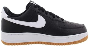 Nike Men's Air Force 1 Basketball Shoes, Black (Black/White-Wolf Grey-Gum Med Brown 2), 13 UK