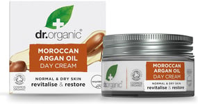 Dr Organic Moroccan Argan Oil Day Cream, Moisturising, Normal & Dry Skin, Natura