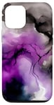 Coque pour iPhone 15 Pro Asexuality Pride Art Ink Marble | Drapeau de fierté en marbre asexué