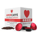 Amorcaffe 100 Lavazza A Modo Mio Compatible Coffee Capsules Pods - Intenso Taste