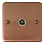 G&H CRG35W Standard Plate Rose Gold 1 Gang TV Coax Socket Point