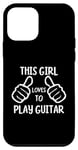 Coque pour iPhone 12 mini Funny Guitar Player This Girl Loves to Play Guitar