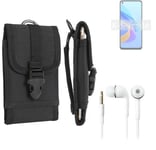 Holster for Oppo A76 + EARPHONES belt bag pouch sleeve case Outdoor Protective