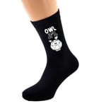 Owl Always Love You Valentine Black Socks Size 5-12 - X6N1228