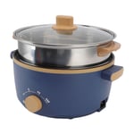 800W Electric Hot Pot Adjustable Double Layer Portable Cooker for Kitchen UK
