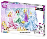 Nathan - Puzzle Enfant - 100 pièces - Princesses étincelantes - Disney Princesses - Fille ou garçon dès 6 ans - Puzzle de qualité supérieure - Carton épais et résistant - 86720