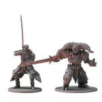 Dark Souls The Role Playing Game: Sir Alonne & Smelter Demon Miniatures & Stat Cards. DnD, RPG, D&D, Dungeons & Dragons. 5E Compatible