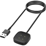 Laddare för Fitbit Sense/Sense 2/Versa 3/Versa 4, Ersättningsladdningskabel Magnetisk Dockningsstation för Fitbit Sense 1/2, Versa 3/4 Smartwatch