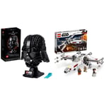 LEGO 75304 Star Wars Darth Vader HelmetMask Display Building Set & 75301 Star Wars Luke Skywalker's X-Wing Fighter Toy for Kids Age 9+ with Princess Leia Minifigure and R2-D2 Droid Figure