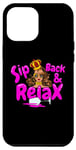 iPhone 15 Pro Max Sip Back & Relax Black Women Queen Diva Melanin Sista Wine Case