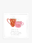 The Proper Mail Company Two Mugs With Hearts Valentine's Day Card