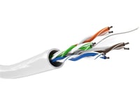 Goobay Cat 6 Nätverkskabel, U/Utp, Vit - Kabellängd 100 M