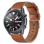 Samsung Galaxy Watch 3 45mm Armband i äkta läder, Brun