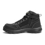 Carhartt Homme Michigan Rugged Flex Chaussures de sécurité mi-Montantes S1P avec Fermeture Éclair industrielles, Noir, 48 EU