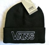 New VANS Solid Black Cuff BEANIE - OSFA - UNISEX - Off The Wall Tags V55