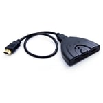 3 Port HDMI Splitter HUB Multiprise Switch Répartiteur 1080P Vidéo Adaptateur avec Câble HDMIPR DVD Xbox LCD PS3