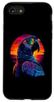 Coque pour iPhone SE (2020) / 7 / 8 Lunettes de soleil perroquet gris africain pop art