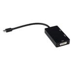 tera câble adaptateur 3 en 1 mini displayport / thunderbolt vers dvi-d / hdmi / vga pour apple macbook pro, air, surface pro bo38158