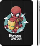 Iron Man Spiderman Étui Pour Ipad 2020 (10.2in) Avec Porte-Stylos, Résistant Aux Chocs, Mise En Veille/Réveil Automatique, Coque De Protection Transparente À Trois Volets