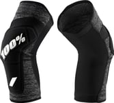 100% Ridecamp Knäskydd Heather Grey Black Storlek M (New 2022)
