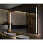 Artforma - Miroir led Lumineux 200x60 cm de Salle de Bain Mural AmbientLine avec éclairage Blanc Froid 7000K L02 Transparent