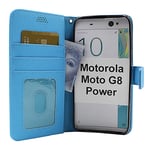 New Standcase Wallet Motorola Moto G8 Power (Ljusblå)