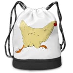 OPLKJ Animal Farm-Chicken Run Printed Drawstring Backpack Bag,Sport Gym Sackpack Bundle Pocket Backpack Travel Storage Bag