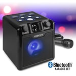 Vonyx Bluetooth Karaoke Machine Portable Party Speaker Set with Lights & Mic