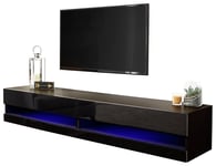 GFW Galicia 150cm LED Wall TV Unit - Black