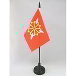 Drapeau de table Haute-Garonne 15x10cm - PETIT Drapeaux DE BUREAU département français - Midi-Pyrénées 10 x 15 cm - AZ FLAG