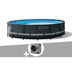 Intex - Kit piscine tubulaire Ultra xtr Frame ronde 4,88 x 1,22 m + Pompe à chaleur