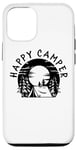 Coque pour iPhone 12/12 Pro Tente drôle Camping Randonnée Camper Happy Camp