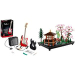 LEGO 21329 Ideas Fender Stratocaster, Set de Construction Guitare & 10315 Icons Le Jardin Paisible, Kit de Jardinage Botanique Zen pour Adultes avec Fleurs de Lotus, Cadeau Personnalisable