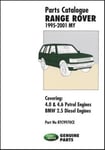 Brooklands Books Ltd Range Rover Parts Catalogue 1995-2001 MY: Covers: 4.0 and 4.6 Litre V8 Petrol Plus the Diesel BMW 2.5 Litre, RTC9970CE