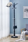 Vetro Thick Metal Tube Stand Tube Coat Rack with Heavy Sturday Marble Base
