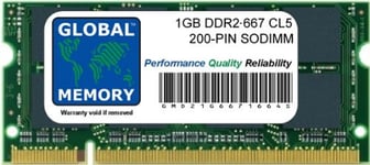1GB DDR2 667MHz PC2-5300 200-PIN SODIMM MEMORY RAM FOR MACBOOK (EARLY/MID/LATE 2006 - MID/LATE 2007 - EARLY/LATE 2008 - EARLY 2009) & MACBOOK PRO (EARLY/MID/LATE 2006 - MID/LATE 2007 - EARLY 2008)