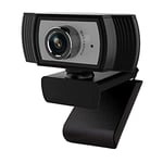 Heden Webcam HD, Appels et Enregistrements Vidéo Full HD 1080p, Gaming Stream, Deux Microphones, Petite, Agile, Réglable, PC/Mac/Portable/Tablette/Chromebook - Noir