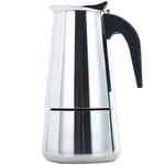 HYY-YY 6-Cups 300ML Stainless Steel Moka Stovetop Espresso Maker with Safety Valve Percolator Coffee Maker Pot Hand Coffee Pot Kettle Tea making (Color : Silver, Size : 300ML)