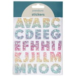 Bokstäver klistermärken A-Z glitter rainbow – sammanlagt 50 alfabet stickers, 23 mm höga