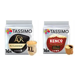 Tassimo L'OR XL Classique Coffee Pods (Pack of 5, Total 80 Coffee Capsules) & Kenco Colombian Coffee Pods (Pack of 5, Total 80 Coffee Capsules)