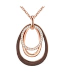 Lilly & Chloe Womens Saint Francis Crystals Female Metal (Alloy) Necklace - Rose Gold - One Size