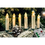 Jernia - Juletrelys trådløs varmhvit med fjernkontroll 10 ledlys