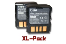 vhbw 2x batteries 600mAh (7.2V) Set pour caméra JVC GR-D450E, GR-D450EG, GR-D270, GR-D270E, GR-D270EG, GR-D270EX, GR-D270US, GR-D271 comme BN-VF707.