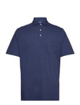 Classic Fit Cotton-Linen Polo Shirt Tops Polos Short-sleeved Navy Polo Ralph Lauren